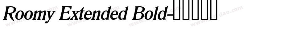Roomy Extended Bold字体转换
